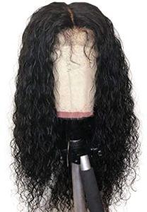 Black curly indian human hair wig