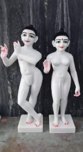 White Marble Radha Krishna Statue