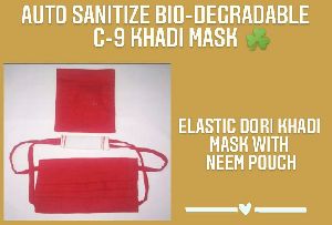 C-9 Elastic Dori Khadi Mask with Pouch