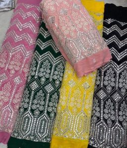 Fancy Gota Patti Embroidery Fabric