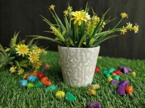 White Ceramic Bonsai Pot