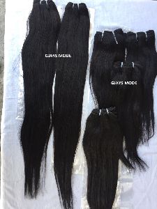 Indian virgin wefted straight human hair