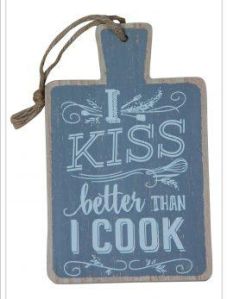 hippity hop i kiss better then i cook decorative wall hanging