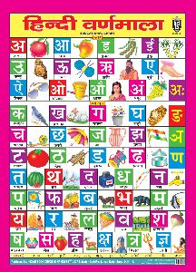 Hindi Varnamala 3d Embossed Chart