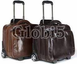 Leather Trolley Laptop Bags