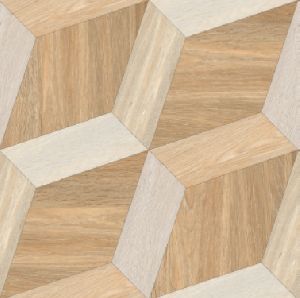 Amber Brown 3D Glossy PGVT Vitrified Floor Tiles