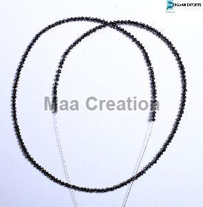 Stone Strand for Jewelry Making Black Diamond Roundel Faceted Beads loose diamonds