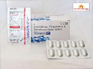 Aceclofenac Paracetamol and Serratiopeptidase Tablets