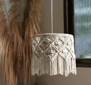 Macrame lamp shade