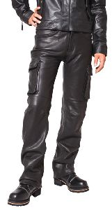 Leather Mens Cargo Pants