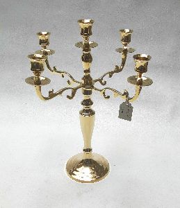 5-Light Brass Candelabra