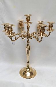 7-Light Brass Candelabra