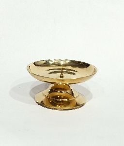 7cm Brass Pillar Candle Holder