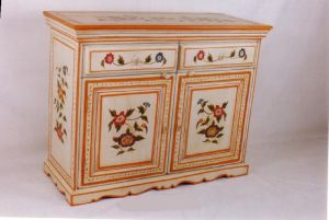 Wooden 2 Drawer 2 Door Painting Sideboard