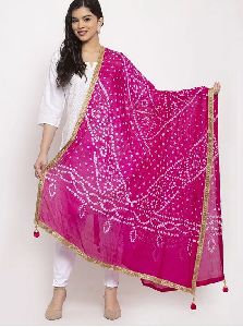 Magenta Gotta Patti Bandhani Dupatta