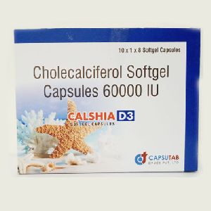 Vitamin d3 60000 I.U.in Drug Softgel Capsules