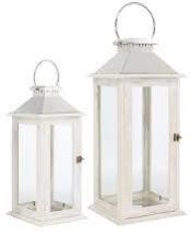 White Wooden Lantern