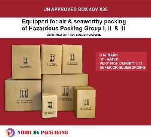 UN Certified Fiberboard Corrugated Packaging Box
