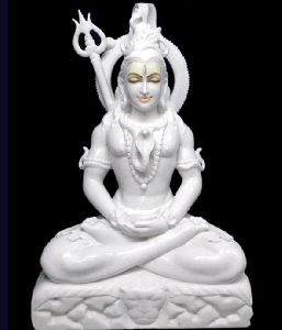 Marble White Shiva Statue