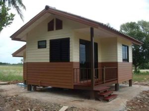 wooden cabins