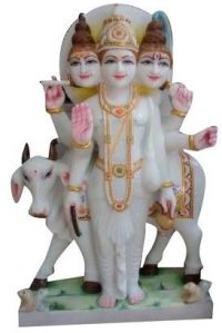 Marble Dattatreya Statue