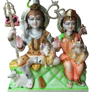 Marble Shiv Parivar Statue