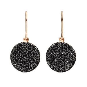 2.50 Ct. Natural Black Diamond Earrings For Women In 14k Rose Gold