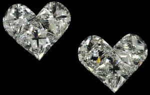 6 Pcs. Heart Shaped Pie Cut Diamonds For Earrings