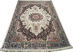 Kashmiri Hand Knotted Silk Carpet