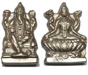 Padarasa Lakshmi And Ganapathi Mercury Idol 1.5inch 114grams