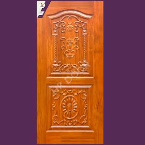 Plain African Teak Wood Panel Door
