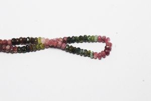 Multi Color Tourmaline ,Micro Faceted Natural Tourmaline Bead 3.5 MM Gemstone