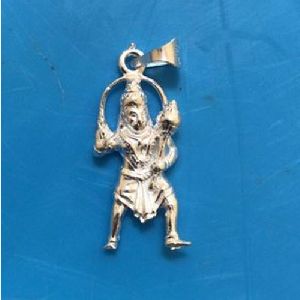 Silver Hanuman God Pendant