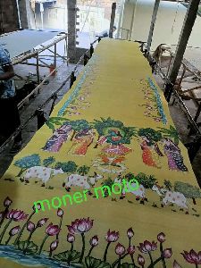 Pattachitra Hand Painted Pure Tussar Silk Saree