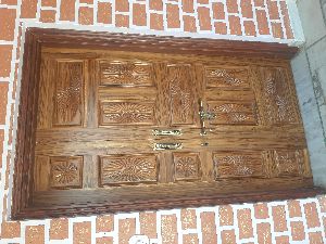 carved wooden door