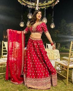 Velvet Lehenga Choli