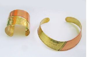 Copper Plated Brass Cuff Set