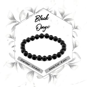 Certified Black Onyx Gemstone Bracelet