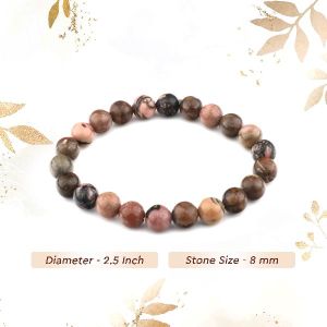 Certified Black Rhodonite Gemstone Bracelet