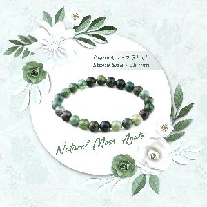 Certified Moss Agate Bracelet