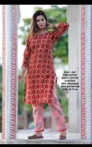 Cotton Kurti Pant Set