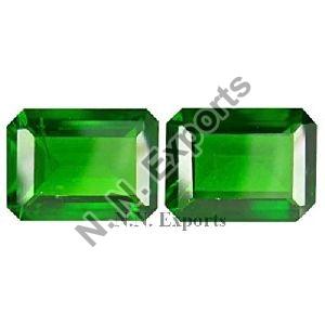Chrome Diopside Faceted Octagon Gemstone