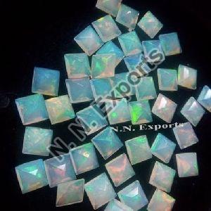 Ethiopian Opal Faceted Square Gemstone