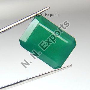 Green Onyx Faceted Octagon Gemstone