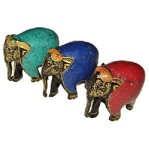 Stone Studded Elephant Set
