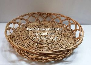 12 Inch Cane Bamboo Circular Jali Basket