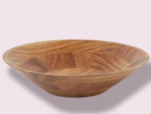 Mango Wood Flat Bowl