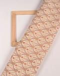 Beige Trellis Digital Print Wool Silk Fabric