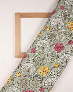 Floral Hand Block Lizzy Bizzy Fabric