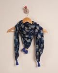 Geometric Hand Block Soybean Cotton Scarf